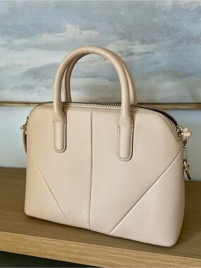Zara Classic Dome Satchel Handbag in Blush